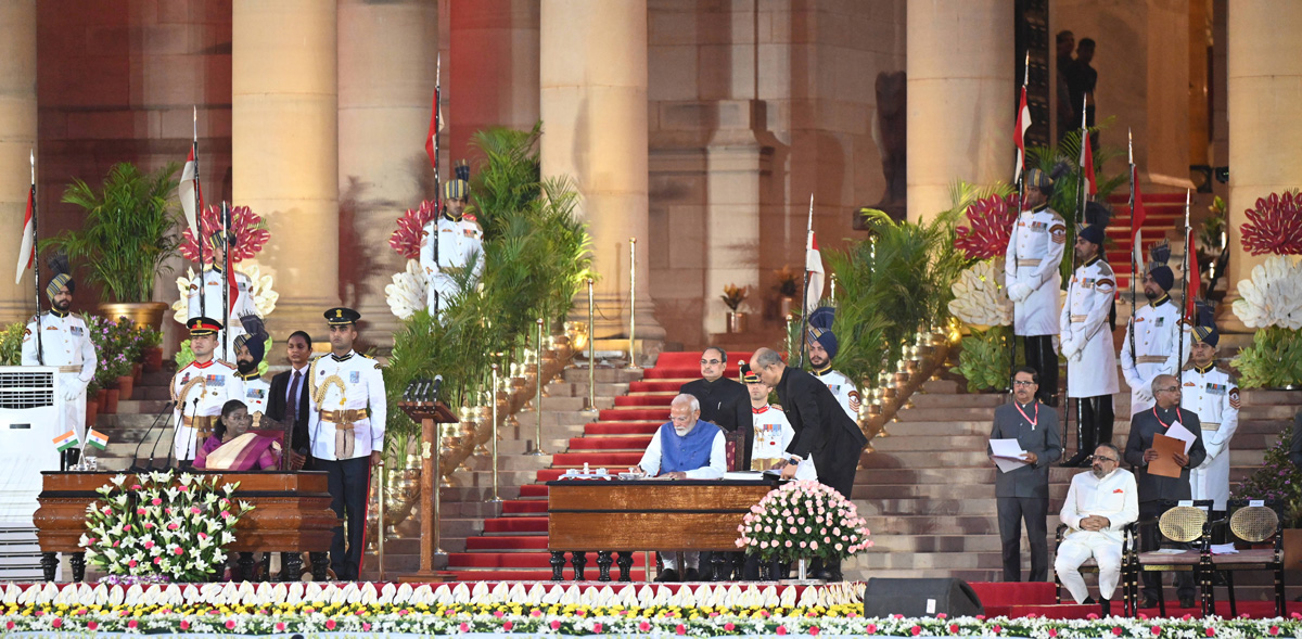 Eideszeremonie: Narendra Modi leistet Eid als indischer Premierminister für die dritte Amtszeit in Folge.